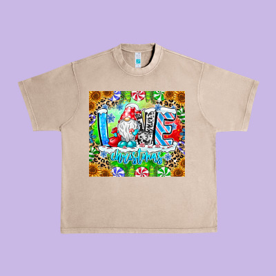 Love Christmas Gnome Urban Heavy Tee Designed By Cowhidedigitalart
