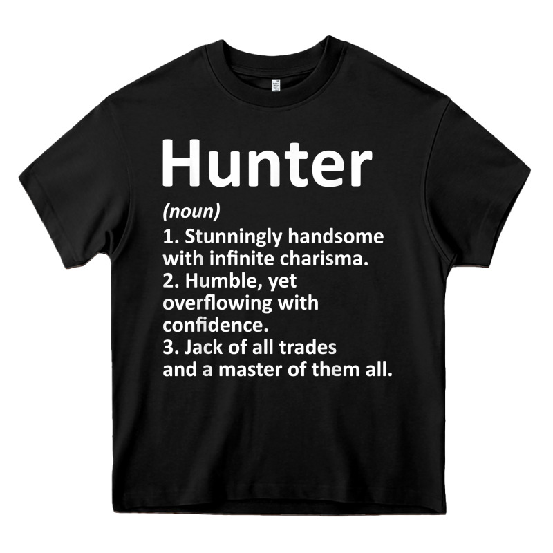 Hunter Definition Personalized Name Funny Birthday Gift Idea T Shirt Heavy Core Tee by linhVisuals | Teevron