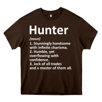 Chocolate Brown hunter definition personalized name funny birthday gift idea t shirt Heavy Core Tee - linhVisuals