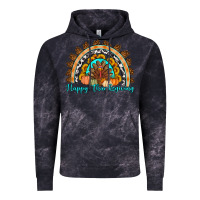 Cloud Black Happy thanksgiving rainbow Vintage Hoodie - Artiststas