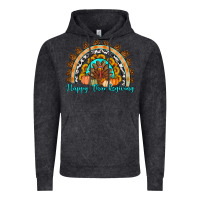 Vintage Black Happy thanksgiving rainbow Vintage Hoodie - Artiststas