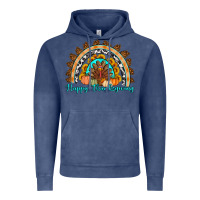 Vintage Denim Happy thanksgiving rainbow Vintage Hoodie - Artiststas