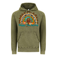 Vintage Olive Happy thanksgiving rainbow Vintage Hoodie - Artiststas