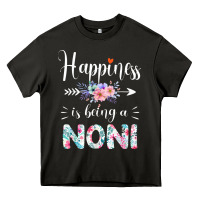 Asphalt happiness is being a noni ever women floral decor Heavy Core Tee - linhVisuals