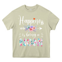 Mossy happiness is being a noni ever women floral decor Heavy Core Tee - linhVisuals