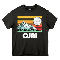 Asphalt ojai california mountains & sun retro 80s graphic Heavy Core Tee - linhVisuals