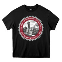 Black csu chico seal Heavy Core Tee - linhVisuals