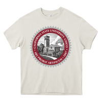 Cream csu chico seal Heavy Core Tee - linhVisuals