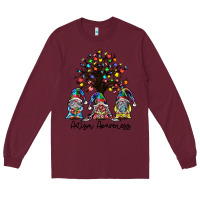 Burgundy autism awarenes Long Sleeve Tee - SublimationCraftShop