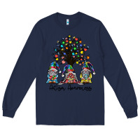Navy autism awarenes Long Sleeve Tee - SublimationCraftShop