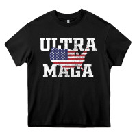 Black ULTRA MAGA Heavy Core Tee - linhVisuals