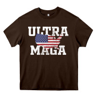 Chocolate Brown ULTRA MAGA Heavy Core Tee - linhVisuals