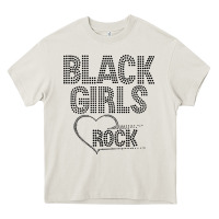 Cream black girls rock Heavy Core Tee - linhVisuals