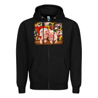 Black christmas pigs Zipper Hoodie - Jasminsmagicworld