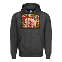 Charcoal Heather christmas pigs Zipper Hoodie - Jasminsmagicworld