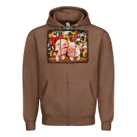 Chestnut christmas pigs Zipper Hoodie - Jasminsmagicworld
