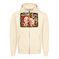 Sandshell christmas pigs Zipper Hoodie - Jasminsmagicworld