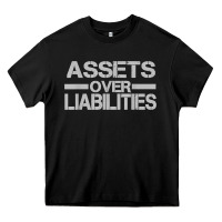 Black assets over liabilities mens t shirt Heavy Core Tee - linhVisuals