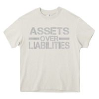 Cream assets over liabilities mens t shirt Heavy Core Tee - linhVisuals