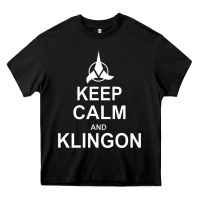 Black keep calm and klingon Heavy Core Tee - linhVisuals