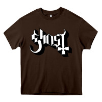 Chocolate Brown ghost Heavy Core Tee - linhVisuals