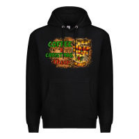 Black coffee and christmas cheer Premium Hoodie - RanaPortraitStore
