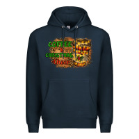 Navy coffee and christmas cheer Premium Hoodie - RanaPortraitStore