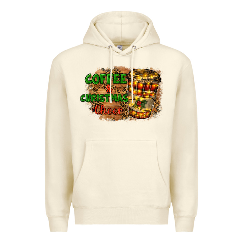 Coffee And Christmas Cheer Premium Hoodie by RanaPortraitStore | Teevron