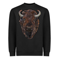Black american bison Heavyweight Sweatshirt - RanaPortraitStore