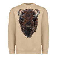 Mushroom american bison Heavyweight Sweatshirt - RanaPortraitStore