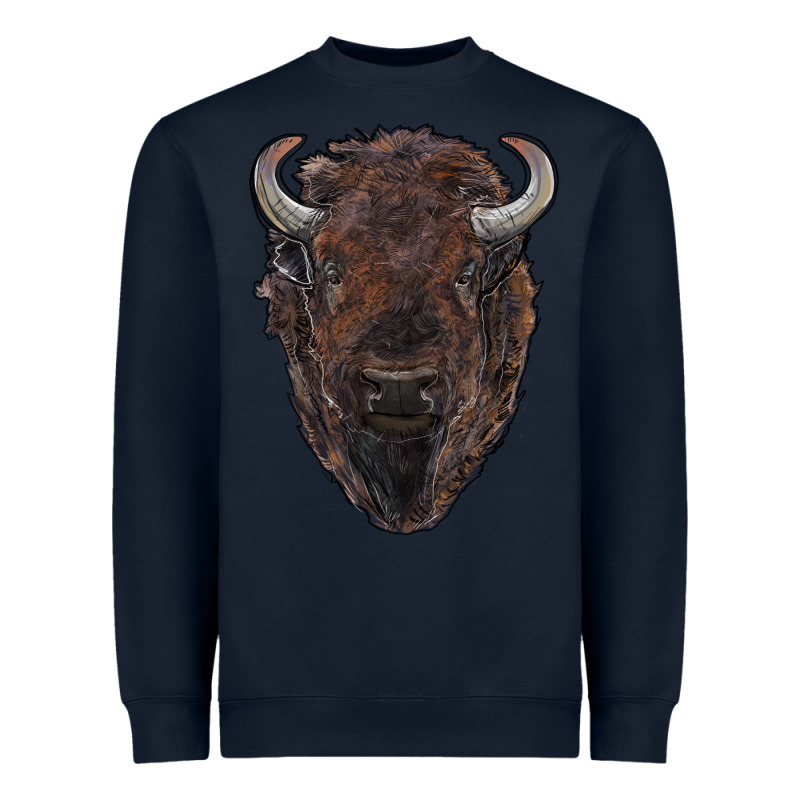 American Bison Heavyweight Sweatshirt by RanaPortraitStore | Teevron