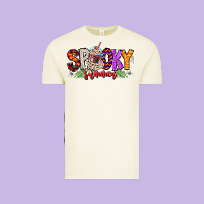 Spooky Summer Vibes Vintage Tee Designed By Cowhidedigitalart
