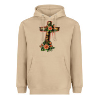 Mushroom Flower Cross Heavyweight Hoodie - Jasminsmagicworld