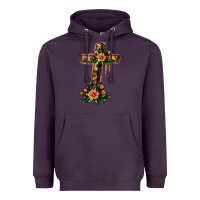 Plum Flower Cross Heavyweight Hoodie - Jasminsmagicworld