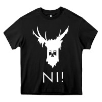 Black knights who say ni Heavy Core Tee - linhVisuals
