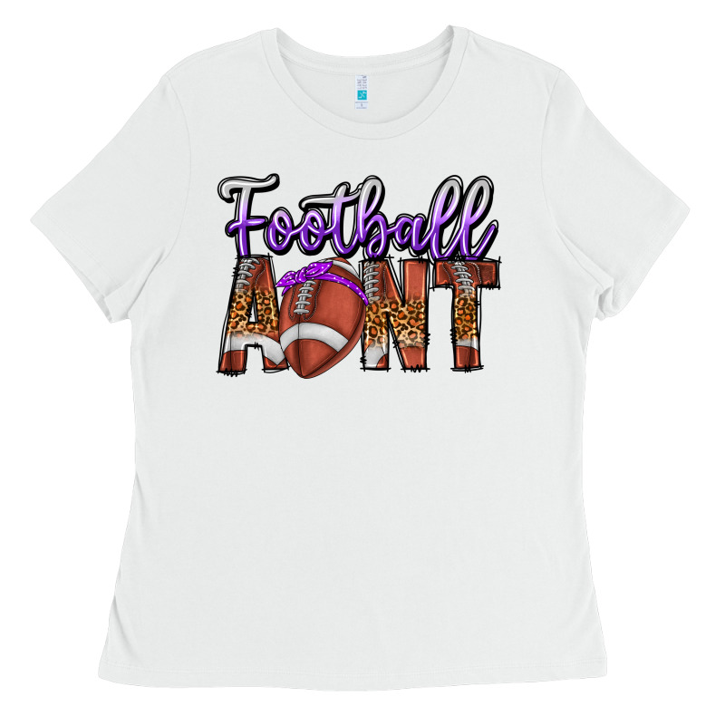 Football Aunt Ladies Tee by CowhideDigitalArt | Teevron