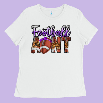 Football Aunt Ladies Tee Designed By Cowhidedigitalart