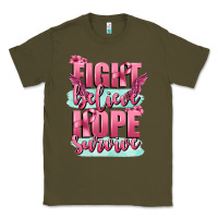 Army Green fight believe hope survive cancer awareness Classic Tee - FaDigitalArtStudio