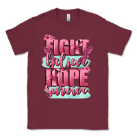 Burgundy fight believe hope survive cancer awareness Classic Tee - FaDigitalArtStudio