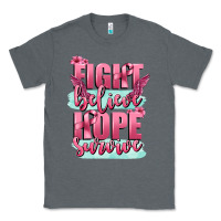 Charcoal Heather fight believe hope survive cancer awareness Classic Tee - FaDigitalArtStudio