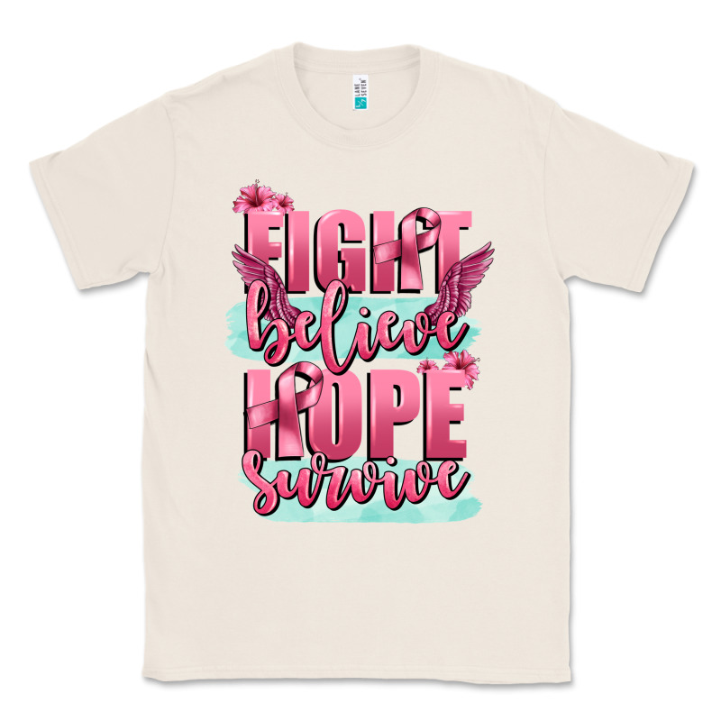 Fight Believe Hope Survive Cancer Awareness Classic Tee by FaDigitalArtStudio | Teevron