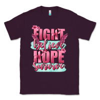 Plum fight believe hope survive cancer awareness Classic Tee - FaDigitalArtStudio