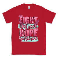 Red fight believe hope survive cancer awareness Classic Tee - FaDigitalArtStudio