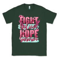 Sports Green fight believe hope survive cancer awareness Classic Tee - FaDigitalArtStudio