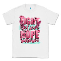 White fight believe hope survive cancer awareness Classic Tee - FaDigitalArtStudio