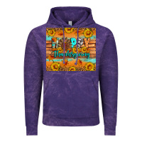 Cloud Purple Happy Thanksgiving Vintage Hoodie - Artiststas