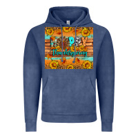Vintage Denim Happy Thanksgiving Vintage Hoodie - Artiststas