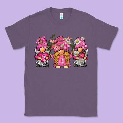 Breast Cancer Gnome Classic Tee Designed By Barkaloodesign