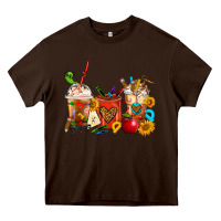 Chocolate Brown Teacher Coffee Cups Heavy Core Tee - FaDigitalArtStudio