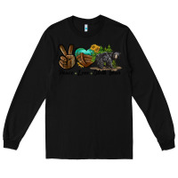 Black peace love sloth bear Long Sleeve Tee - LillyAllenDesigns